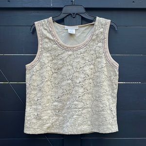 c.c. couture cotton blend tank top size L
